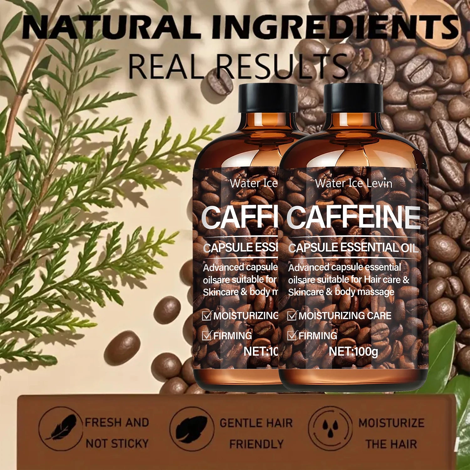Huile capillaire à la caféine – Active les follicules, renforce les racines et nourrit les cheveux secs