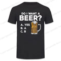 T-Shirt Oversize Homme Été — Imprimé Bière Rétro Streetwear Manches Courtes