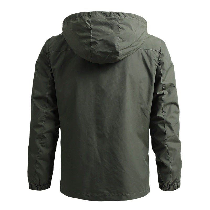 Coupe-Vent Tactique Homme À Capuche — Imperméable Outdoor Militaire