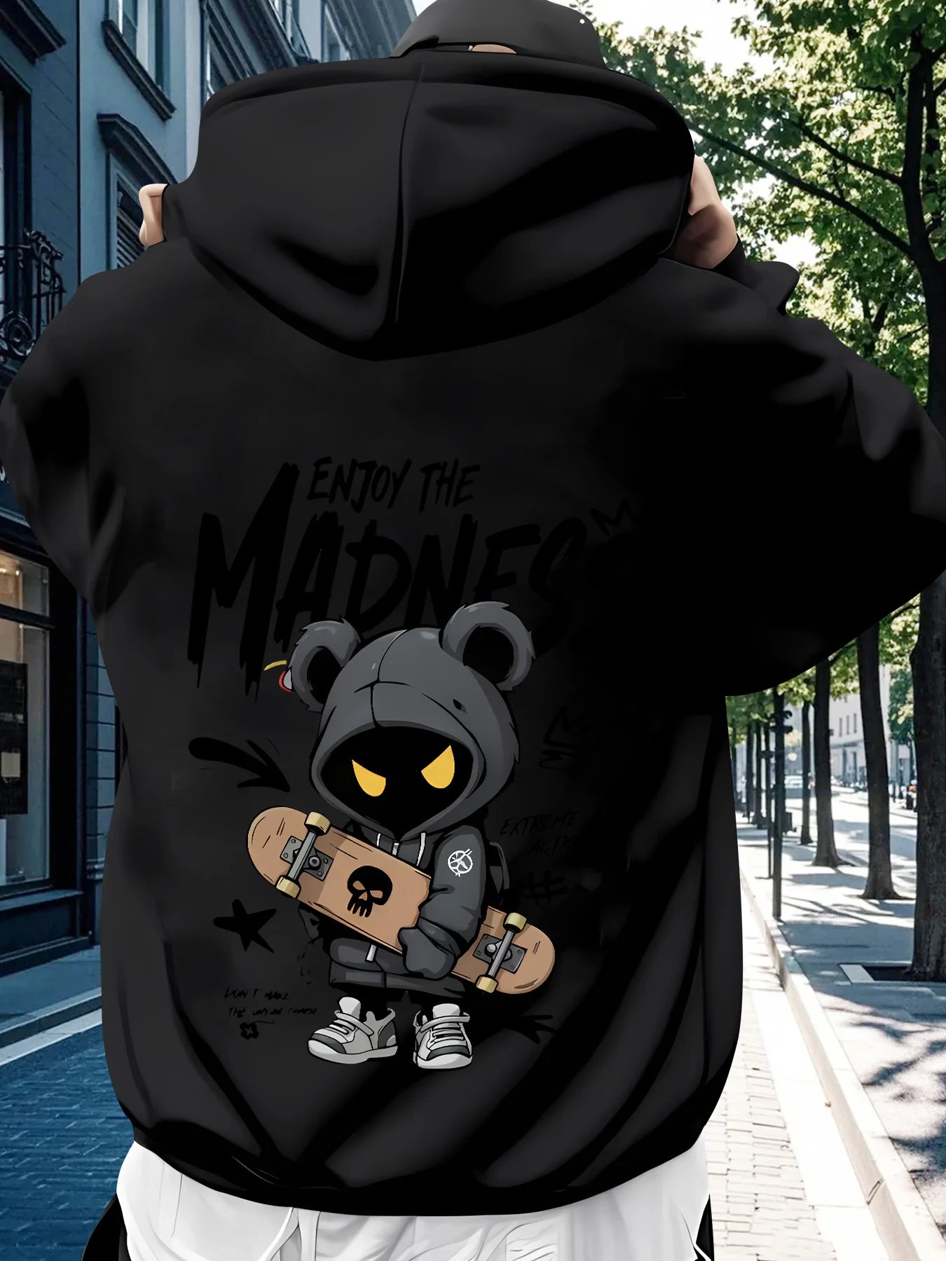 Men Hoodie Sweatshirt Oversize Loose Casual Long Sleeve Pullover Streetwer Hoodie MenPrint Casual Pullover Sweatshirt