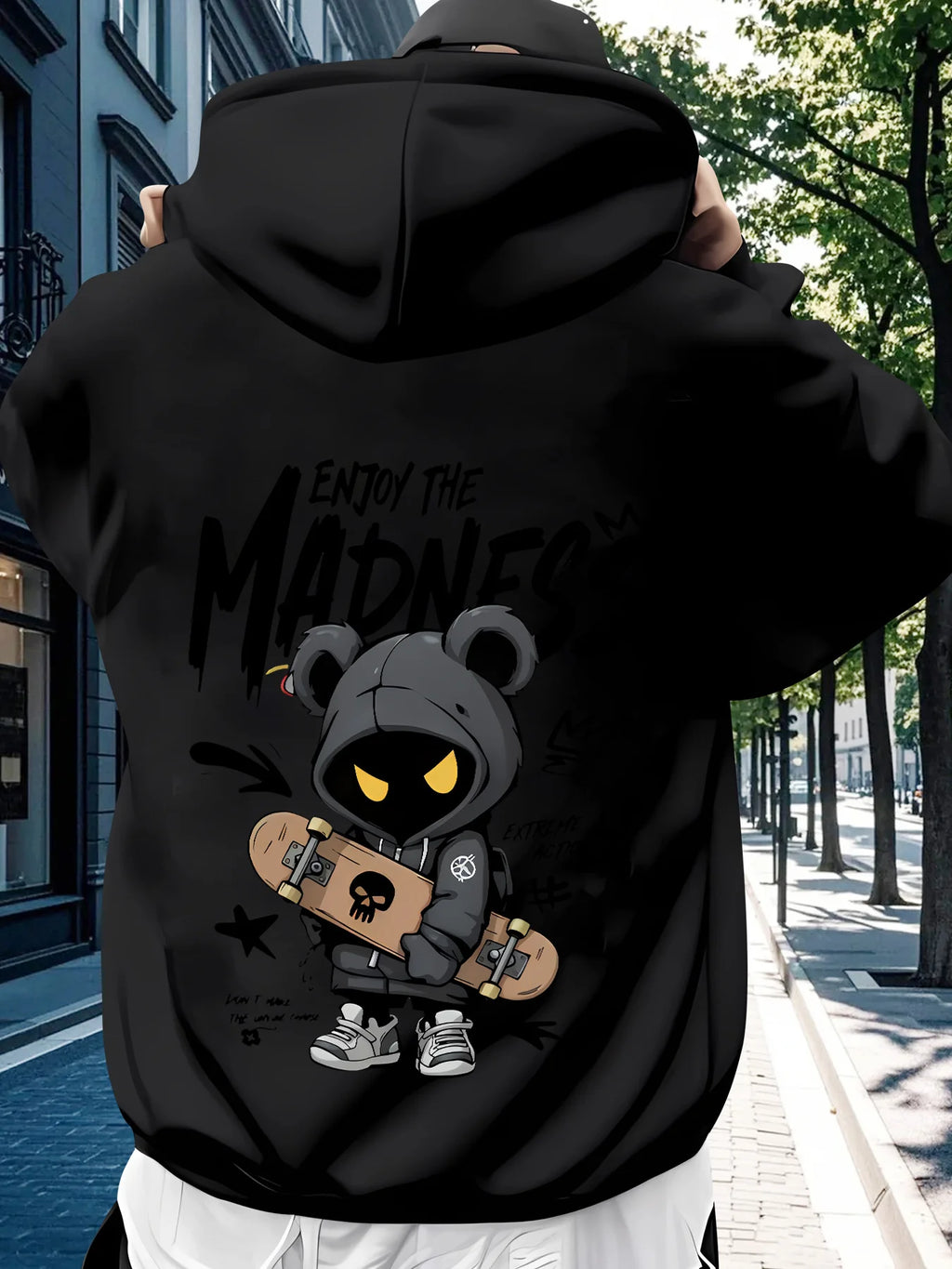 Men Hoodie Sweatshirt Oversize Loose Casual Long Sleeve Pullover Streetwer Hoodie MenPrint Casual Pullover Sweatshirt