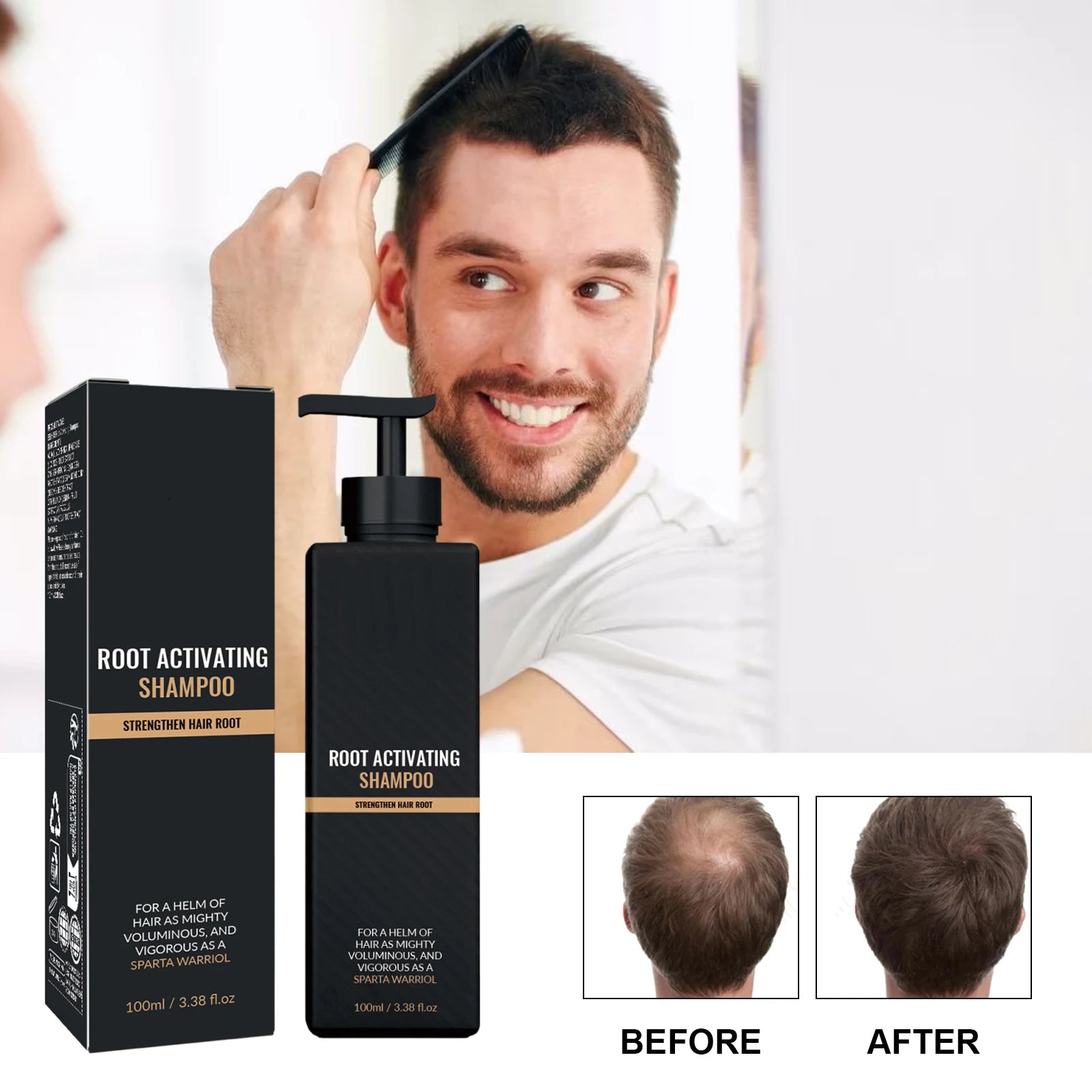 Shampooing croissance capillaire homme – Anti-chute, nourrissant et sans résidu gras 100ml