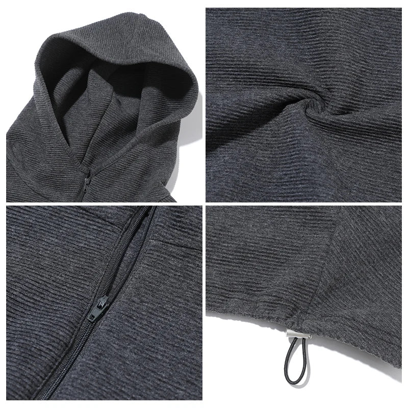 Oversize Hoodies Long Sleeve Zipper Pullovers Dark Gray Tops Jumper Sweatshirts Women