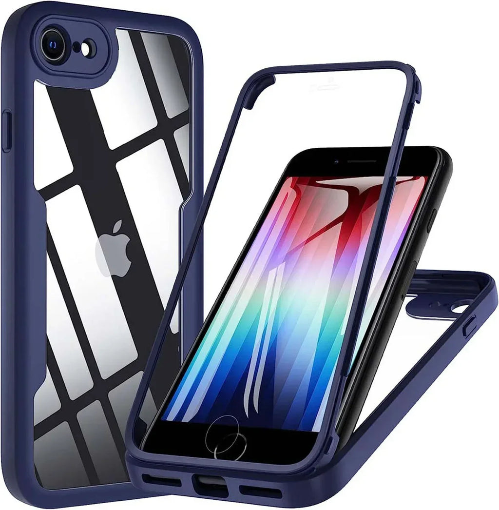 Coque 360° transparente iPhone – Protection intégrale avant/arrière anti-choc