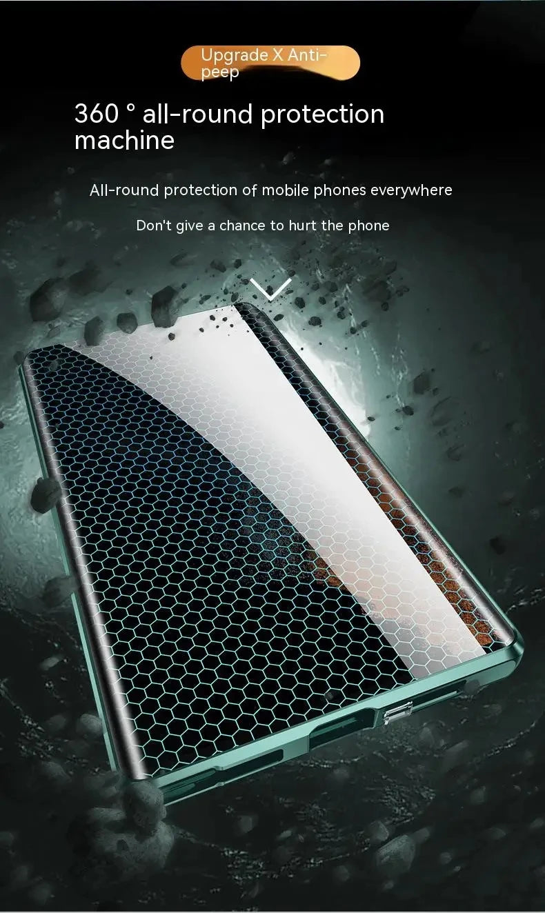 Coque magnétique 360° OPPO Find X – Verre trempé double face anti-espion