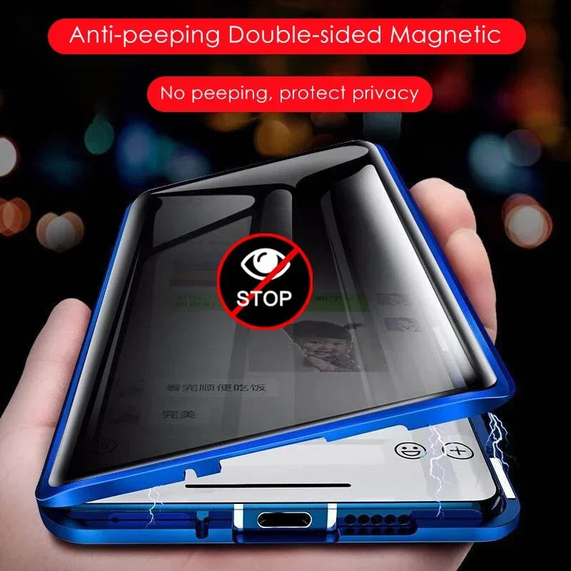 Coque magnétique 360° OPPO Find X – Verre trempé double face anti-espion