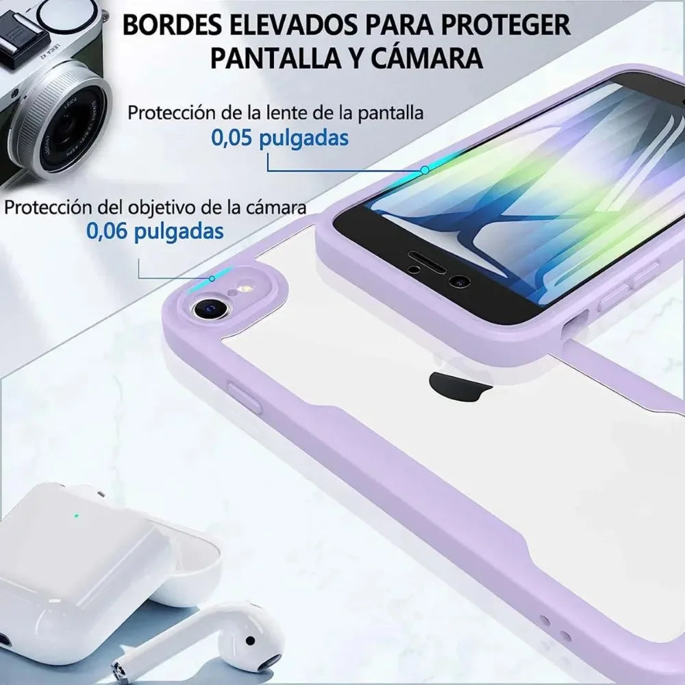 Coque 360° transparente iPhone – Protection intégrale avant/arrière anti-choc