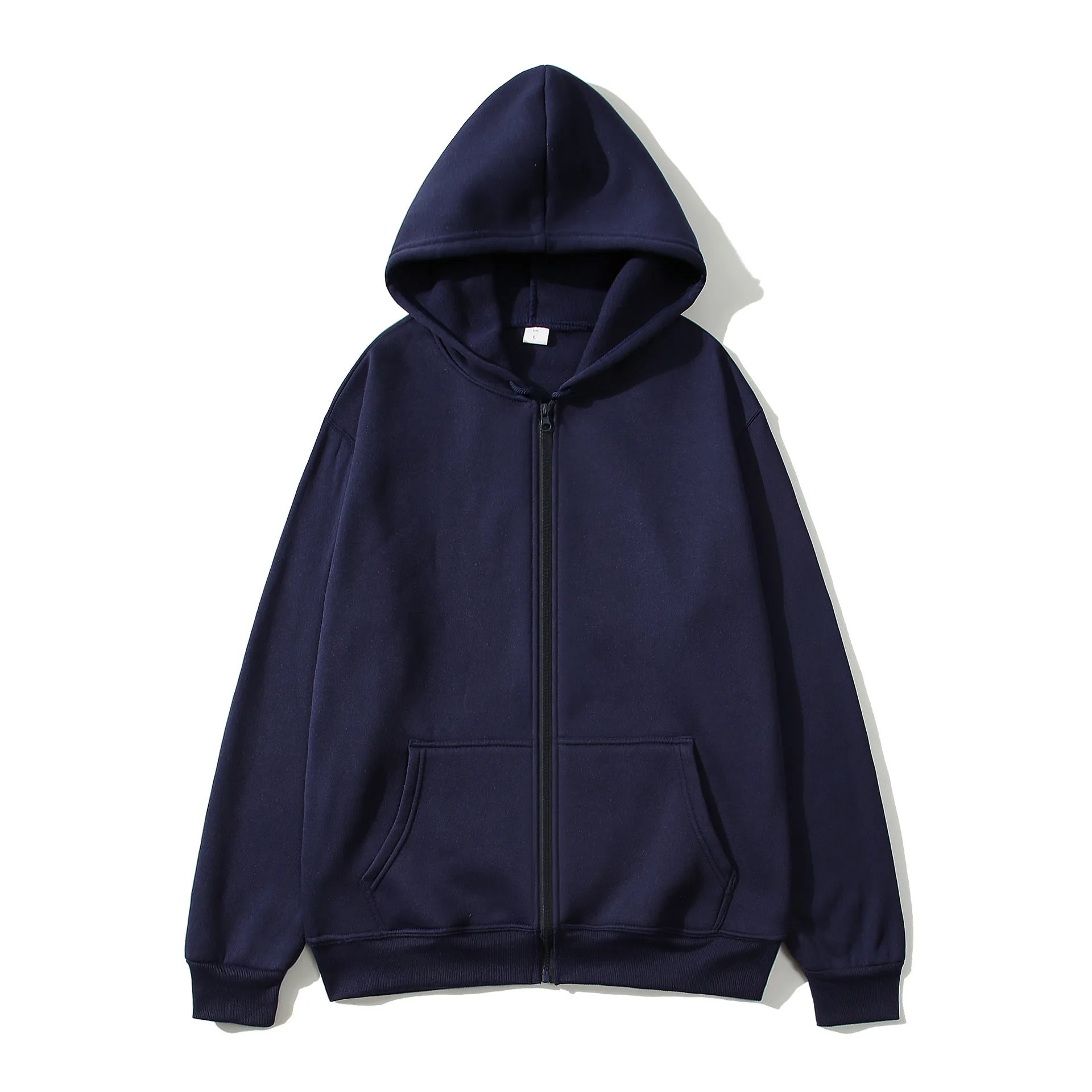 Oversize Women Hoodies Casual Solid Zip Up Hooded Sweatshirt Harajuku Korean Loose Couple Hoodie Jacket Coat Streetwear