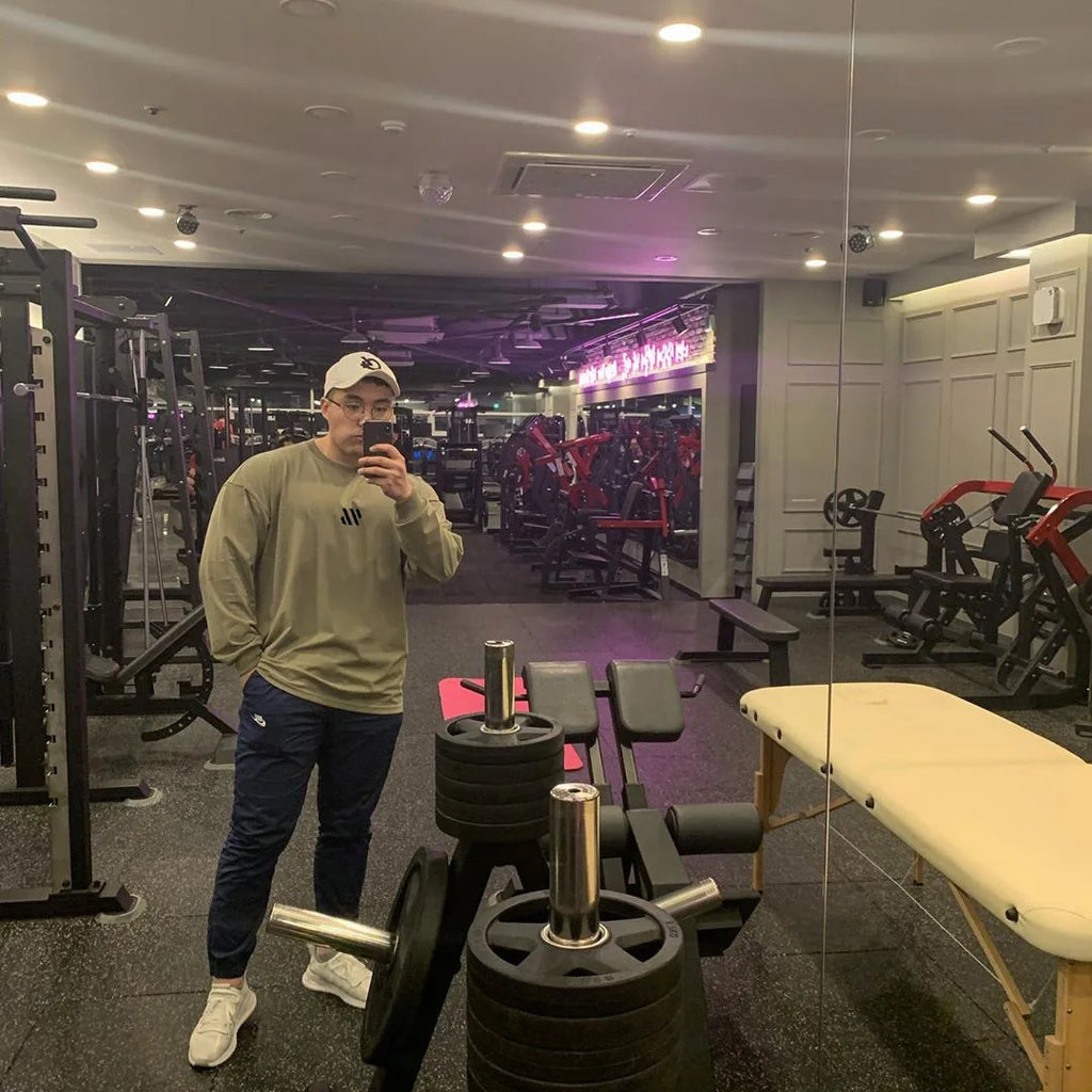 Men Long Sleeve Shirts Loose Oversize T Shirt for Men Autumn Workout Fitness Gym Hip Hop Clothing Men