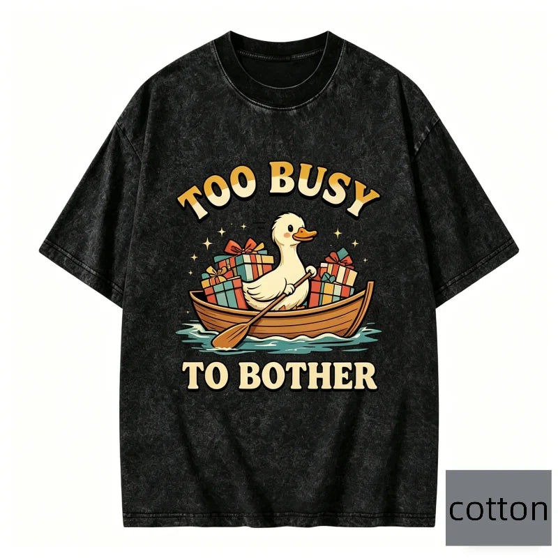 T-Shirt Oversize Humour "Too Booked" — Graphique Vintage Unisexe