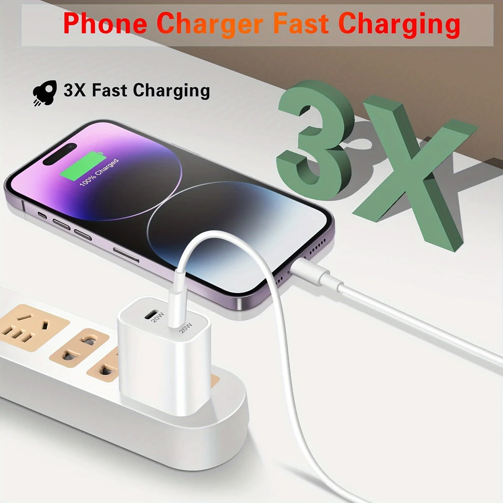 Kit Chargeur Rapide 20W pour iPhone avec Câble