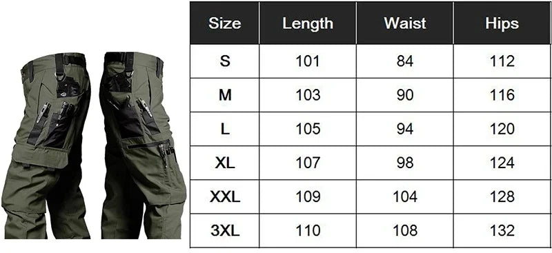 Pantalon Cargo Tactique Homme Multi-Poches — Imperméable Résistant Outdoor