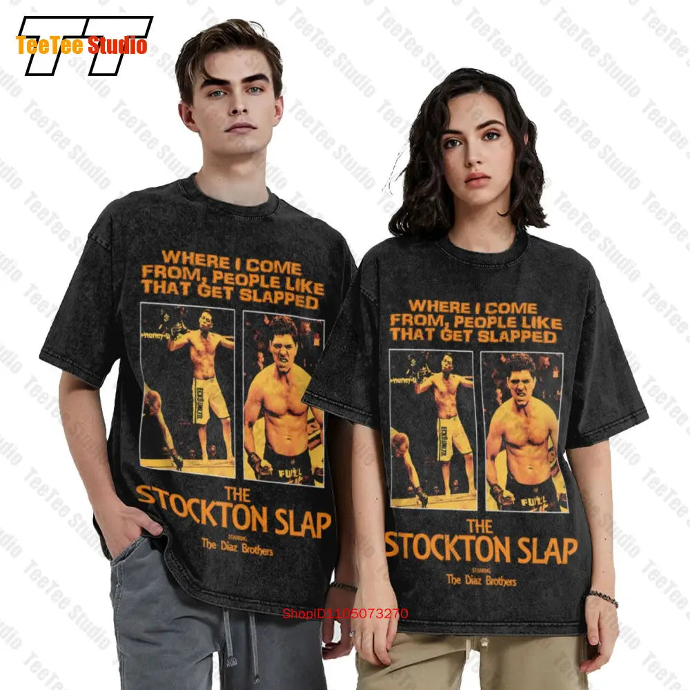 Nick Diaz, Nate Diaz - The Stockton Slap 26 Vintage Oversized T-Shirt ATR2