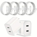 Kit Chargeur iPhone 20W Charge Rapide — 2 Adaptateurs & 4 Câbles 1.8m pour iPhone 14 13 12 11 SE