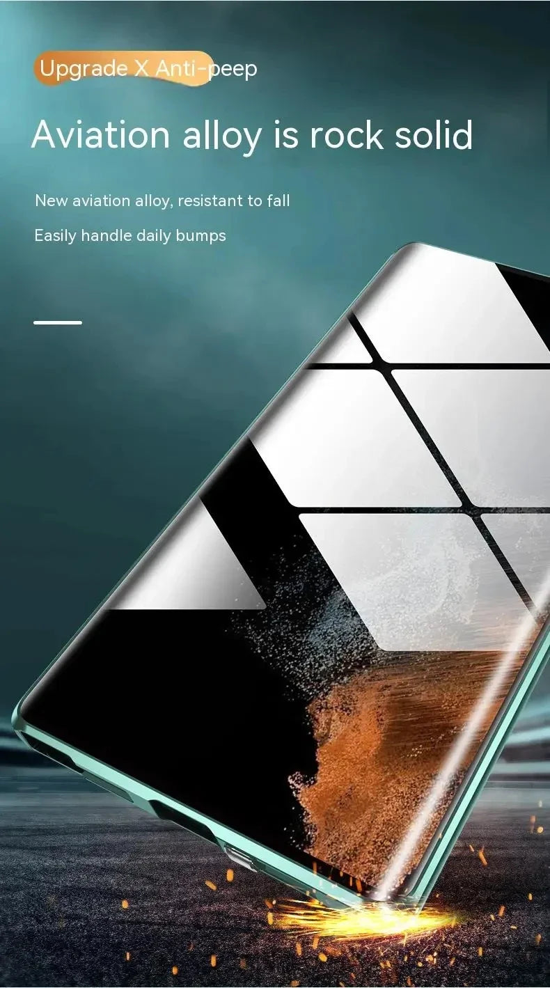 Coque magnétique 360° OPPO Find X – Verre trempé double face anti-espion
