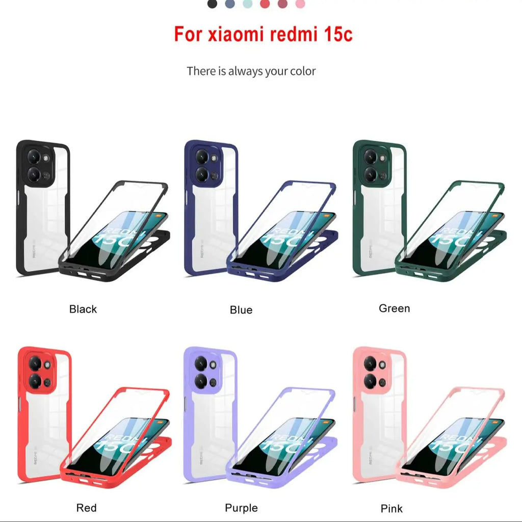 Coque 360° anti-choc Xiaomi Redmi 15C / A5 4G – Protection intégrale enveloppante