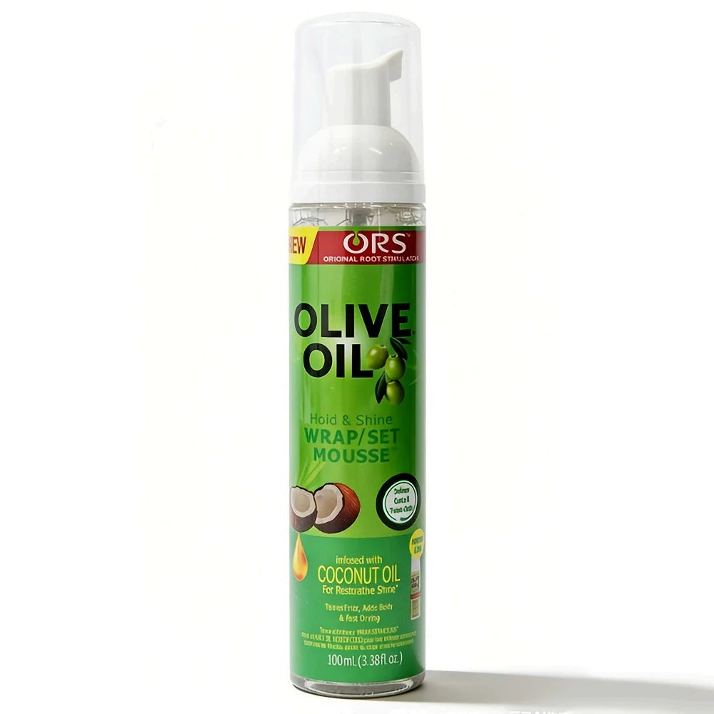 Mousse coiffante boucles à l'huile d'olive – Tenue forte, anti-frisottis 100ml