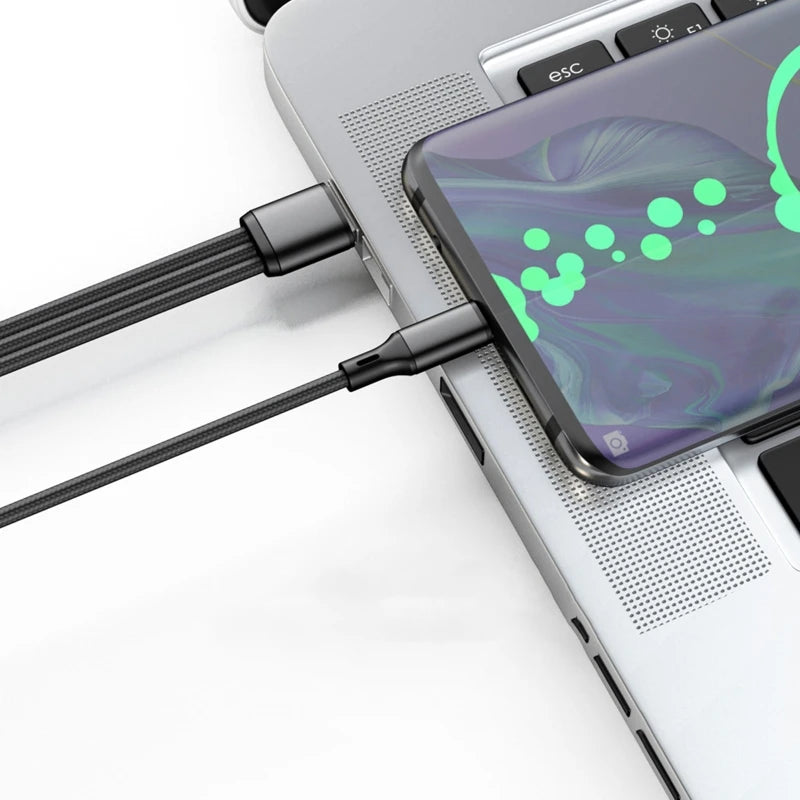 Câble de Charge Universel 3-en-1 Tressé