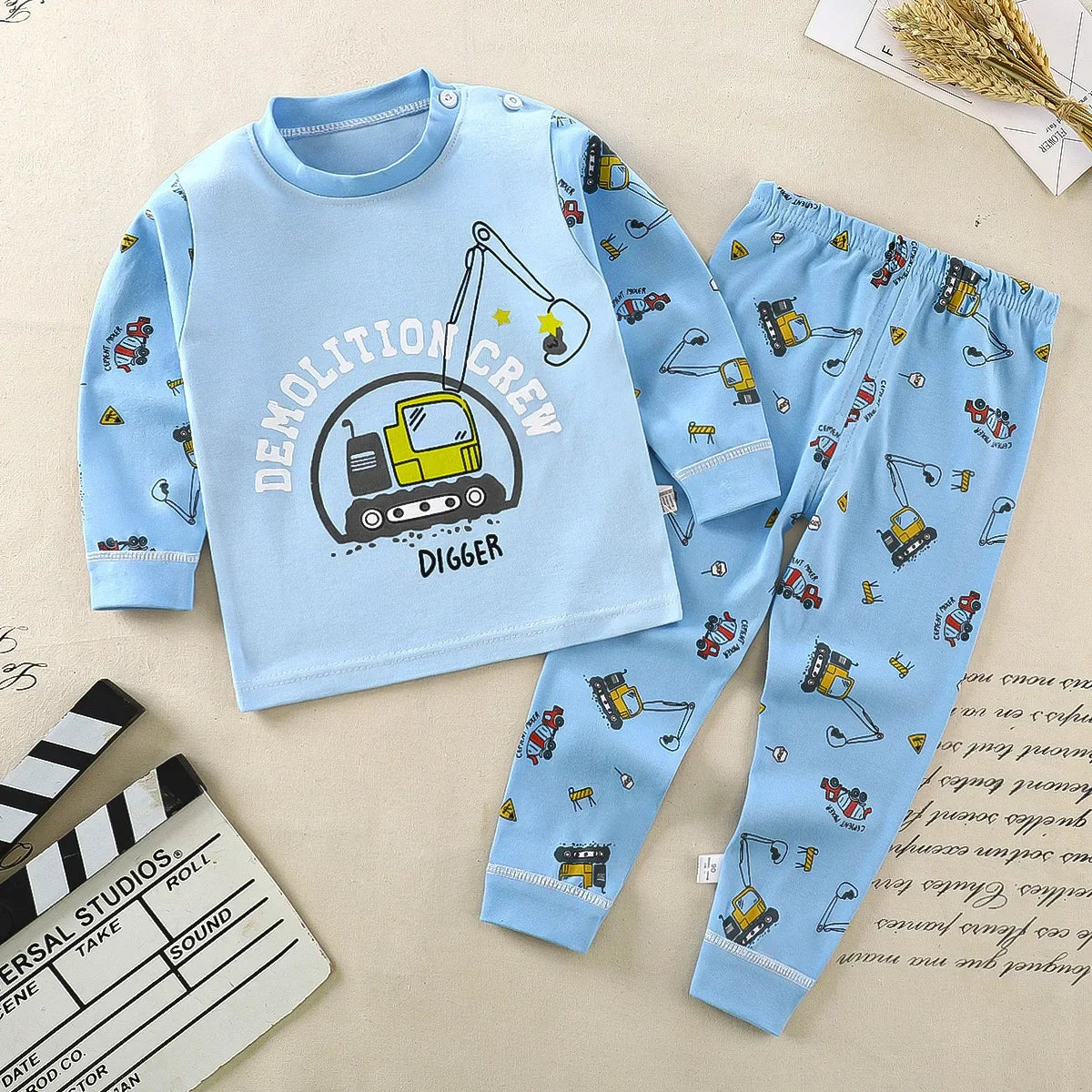 Ensemble Pyjama Enfant Coton — Sous-Vêtements & Pantalon Automne/Hiver