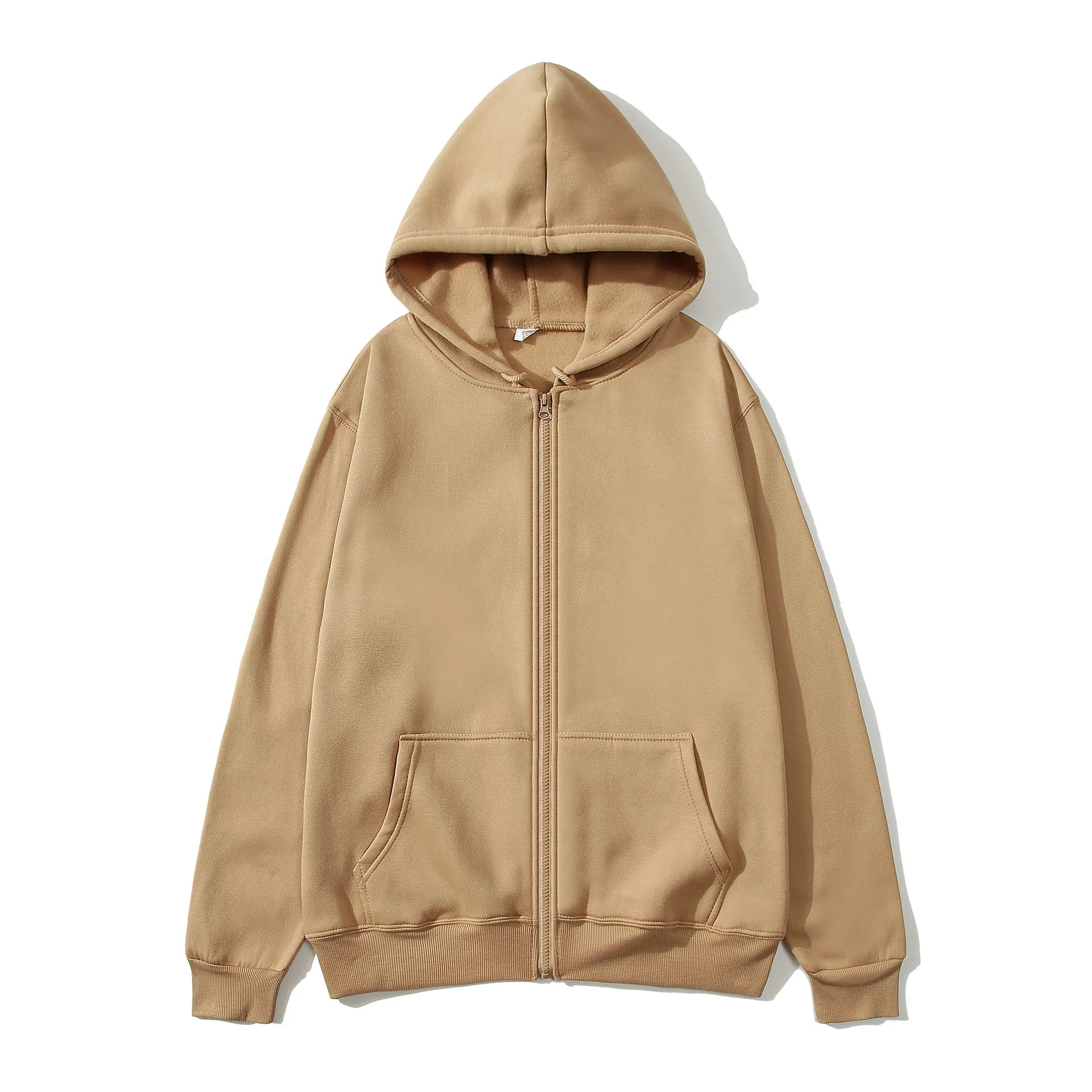 Oversize Women Hoodies Casual Solid Zip Up Hooded Sweatshirt Harajuku Korean Loose Couple Hoodie Jacket Coat Streetwear