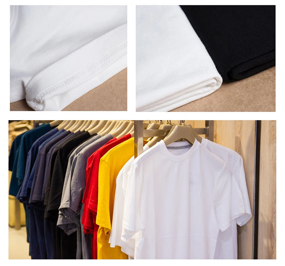 Oversized T Shirt FEAR AND HUNGER 100 Cotton T-Shirts Fashion Tshirt for Male Summer Y2K Funny Design Short Sleeve Tops