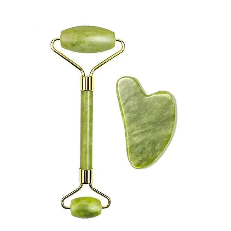 Rouleau de jade  Naturel -Massage Visage Anti -âge & Eclat