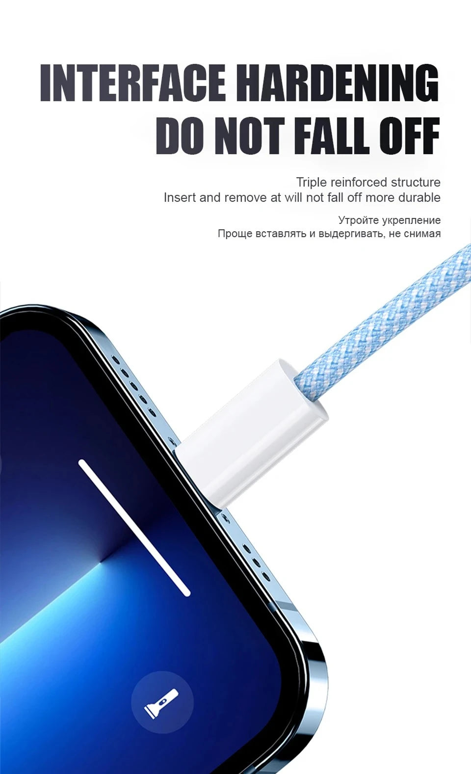 Câble PD 35W Charge Rapide pour iPhone 14 13 12 11 Pro Max XR XS — USB-C Tressé 1m 2m