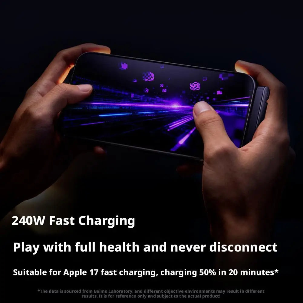 Câble Charge Rapide 240W Pliable avec Support Intégré — Universel Tablette & Téléphone