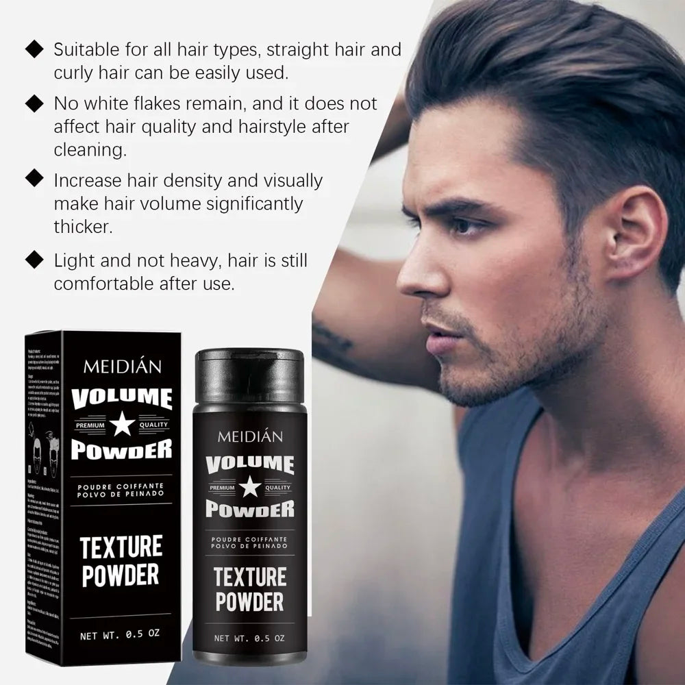 Poudre coiffante volumisante – Tenue longue durée, contrôle du gras, homme & femme