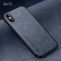 DECLAREYAO Original Luxury Light Slim Suede Leather Hard Coque For iPhone X Xs Max XR Phone Case Cover Shockproof Soft Frame