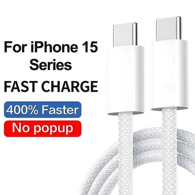 Chargeur Rapide 35W USB-C pour iPhone 15 14 13 12 11 Pro Max Mini XR XS — Câble & Accessoires