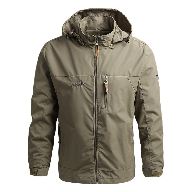 Coupe-Vent Tactique Homme À Capuche — Imperméable Outdoor Militaire