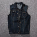 Motorcycle Vest Men Plus Size 8XL 6XL 7XL Sleeveless Jacket Autumn Hip Hop Man Veste Cowboy Slim Fit Korean Male Denim Waistcoat