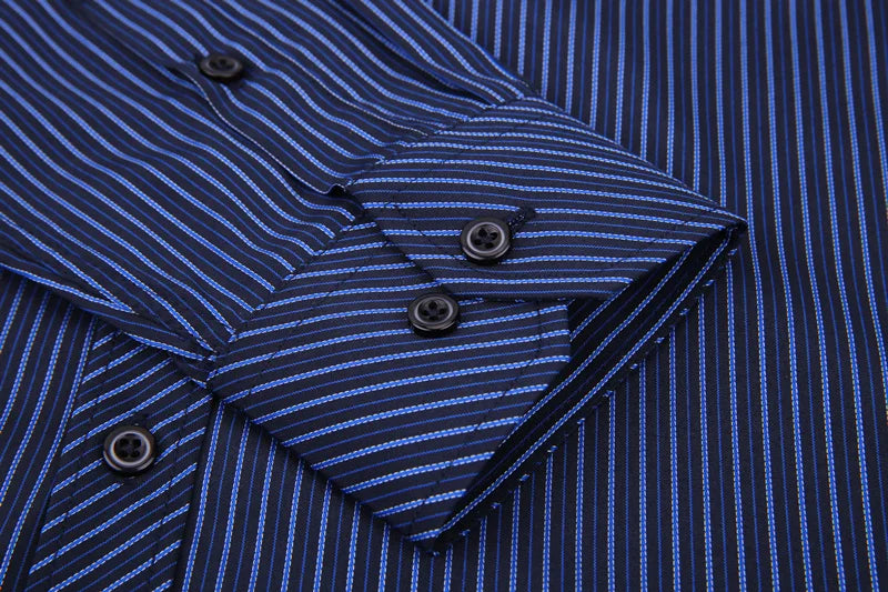 Chemise Oversize Homme 9XL — Rayures Business Casual Manches Longues Slim Fit
