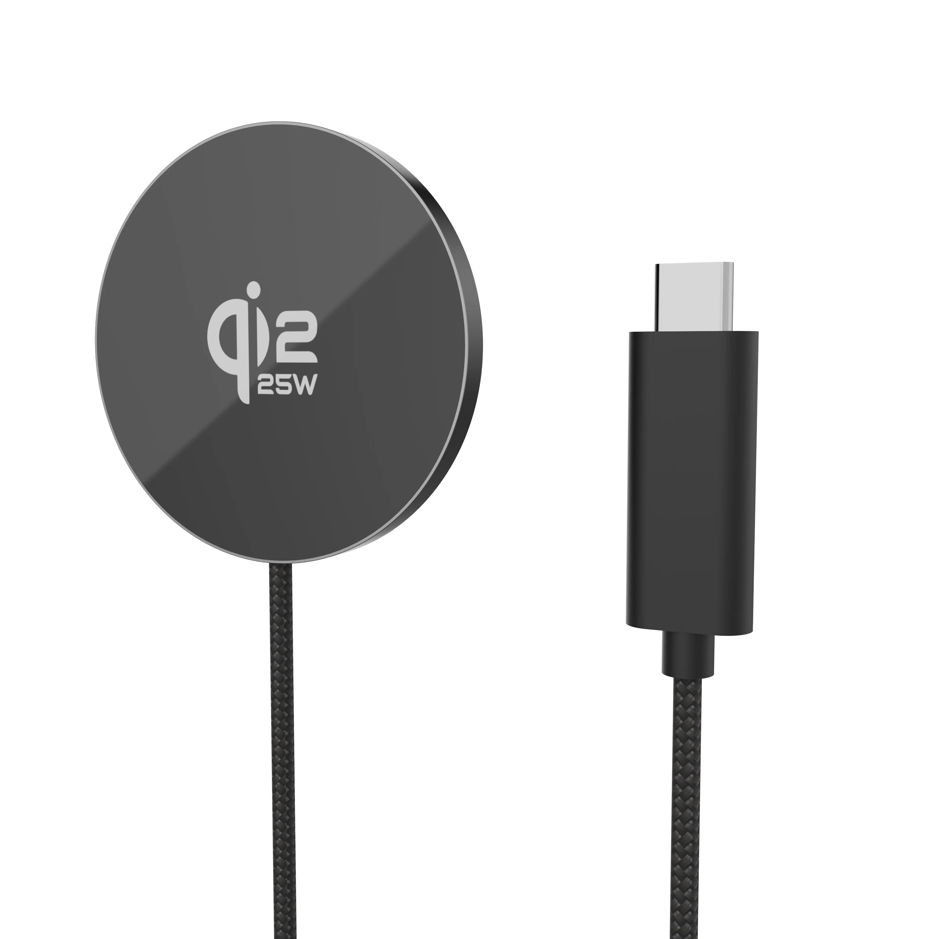 Chargeur Sans Fil Magnétique Qi2.2 25W MagSafe pour iPhone 17 16 15 14 13 12