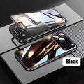 Coque magnétique métal 360° iPhone – Verre double face, verrouillage snap, protection totale