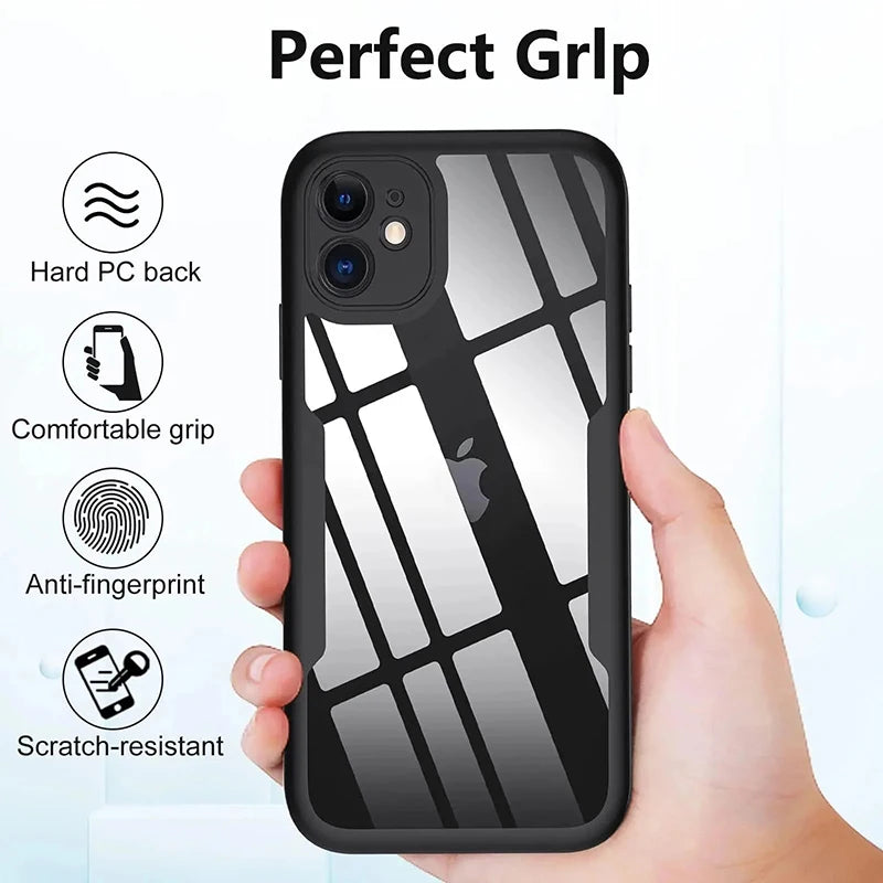 Coque 360° robuste iPhone – Transparente avec protection d'écran intégrée, tous modèles