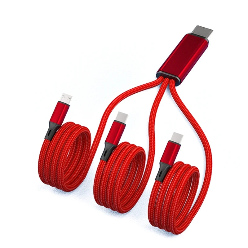 Câble de Charge Universel 3-en-1 Tressé