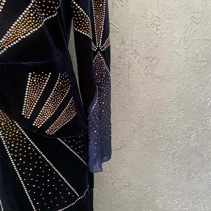 Robe Africaine Velours Soirée — Dashiki Diamants Kaftan Longue Dubai