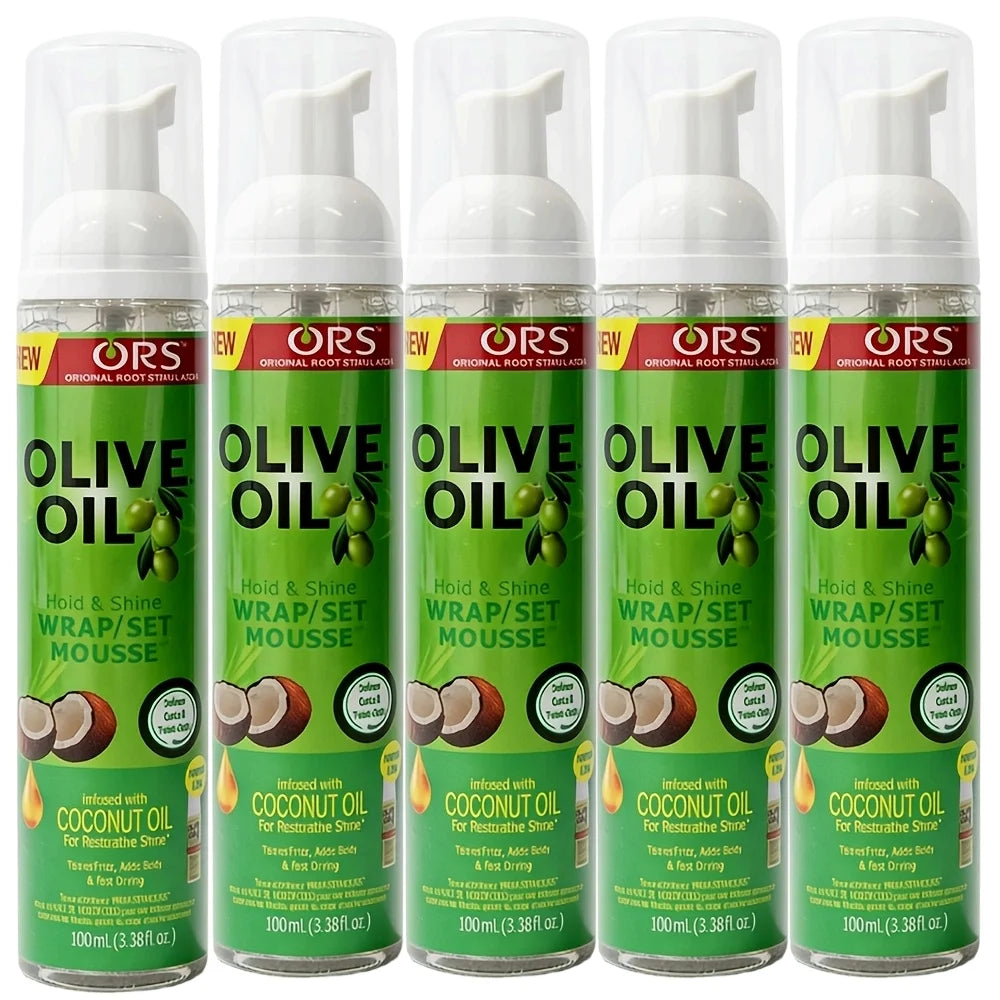 Mousse coiffante boucles à l'huile d'olive – Tenue forte, anti-frisottis 100ml