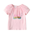 T-Shirt Fille Papillon Paillettes — Manches Courtes Coton Enfant