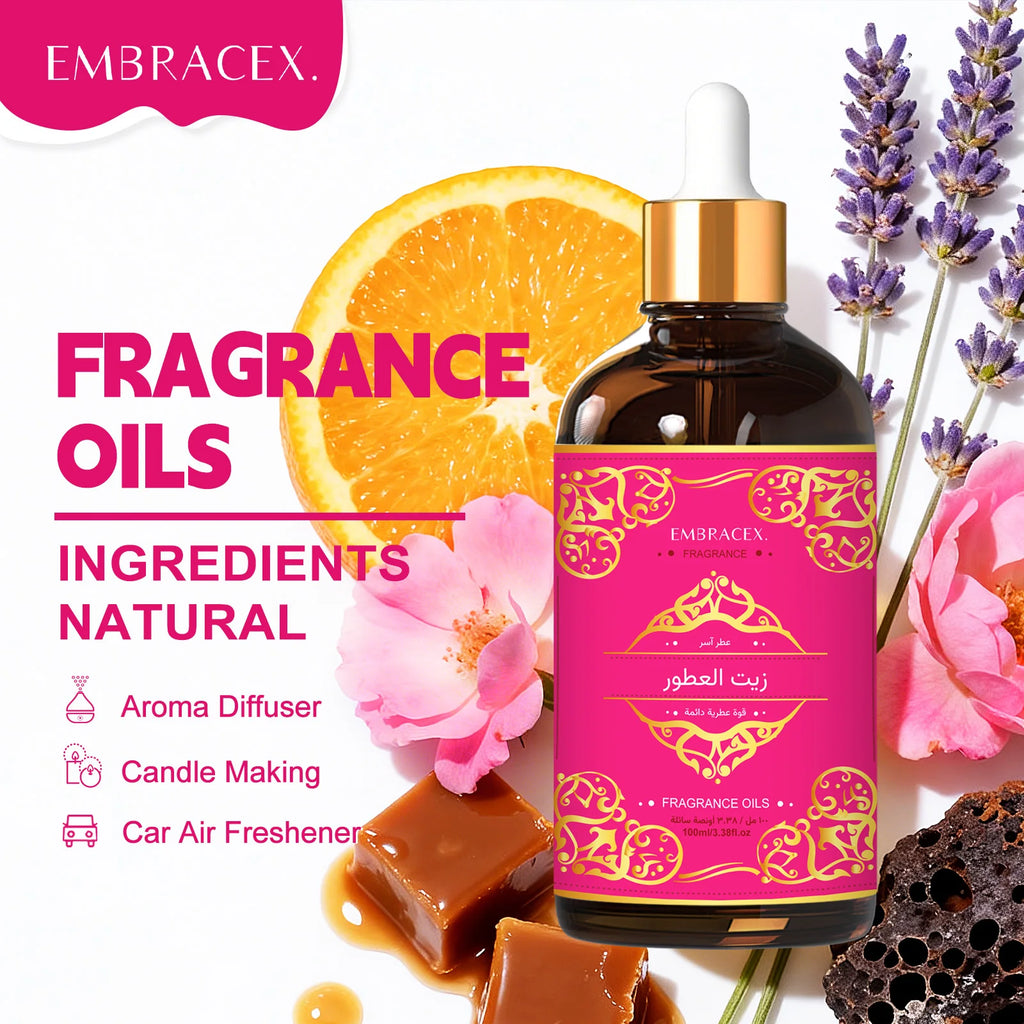 100ml زيت العطور Face Oil Fragrance oils Skincare Massage Oil Hair Care Pheromones Premium Middle Eastern Essential Oils