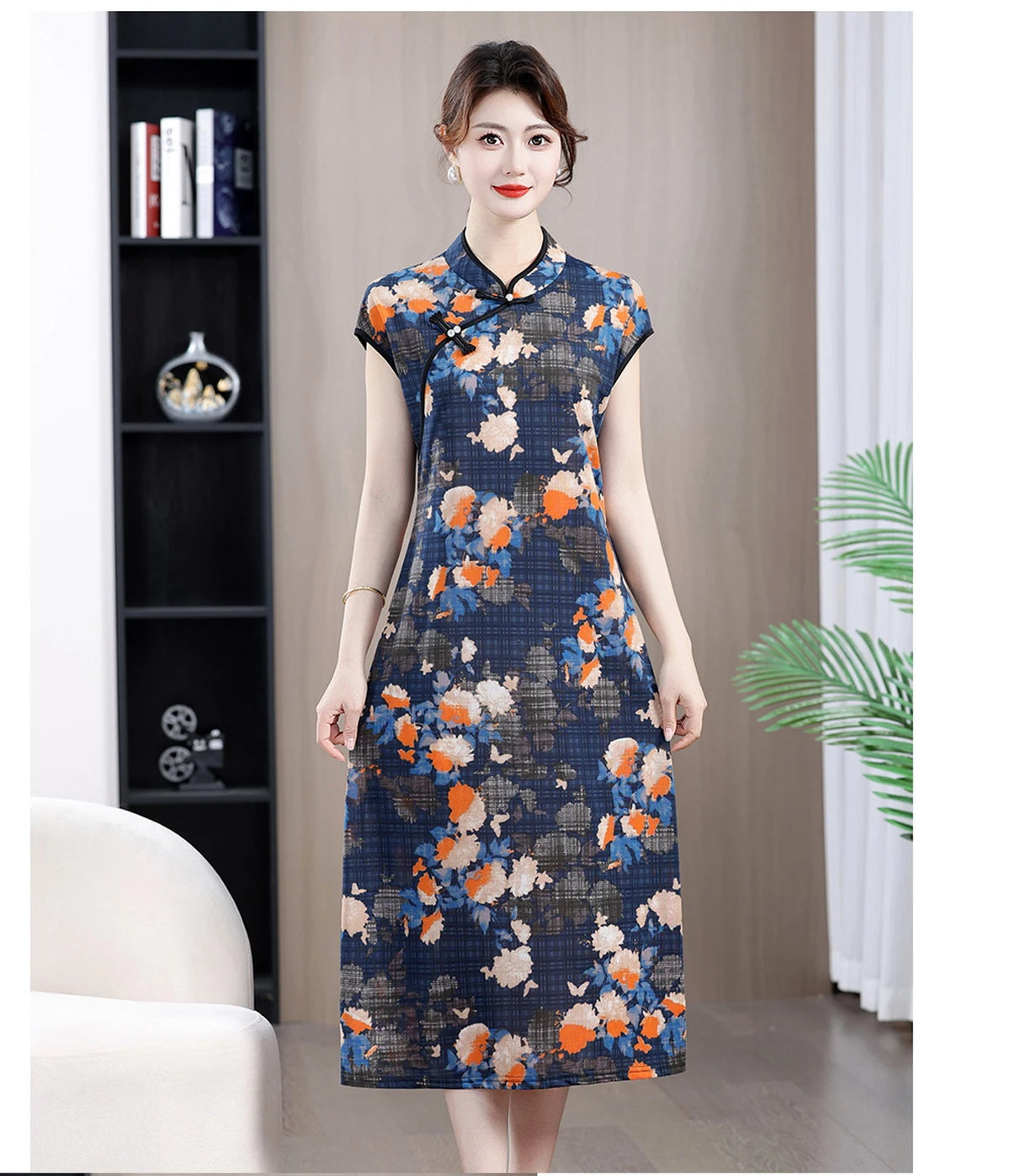 Robe Qipao Style Chinois Vintage — Streetwear Ethnique Femme