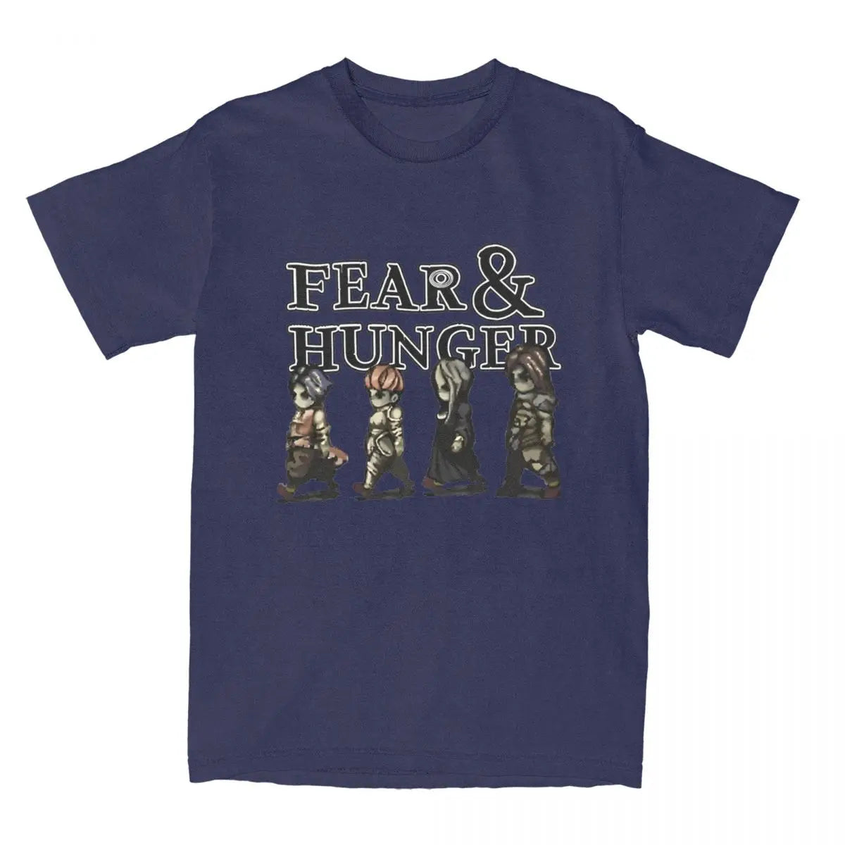 Oversized T Shirt FEAR AND HUNGER 100 Cotton T-Shirts Fashion Tshirt for Male Summer Y2K Funny Design Short Sleeve Tops