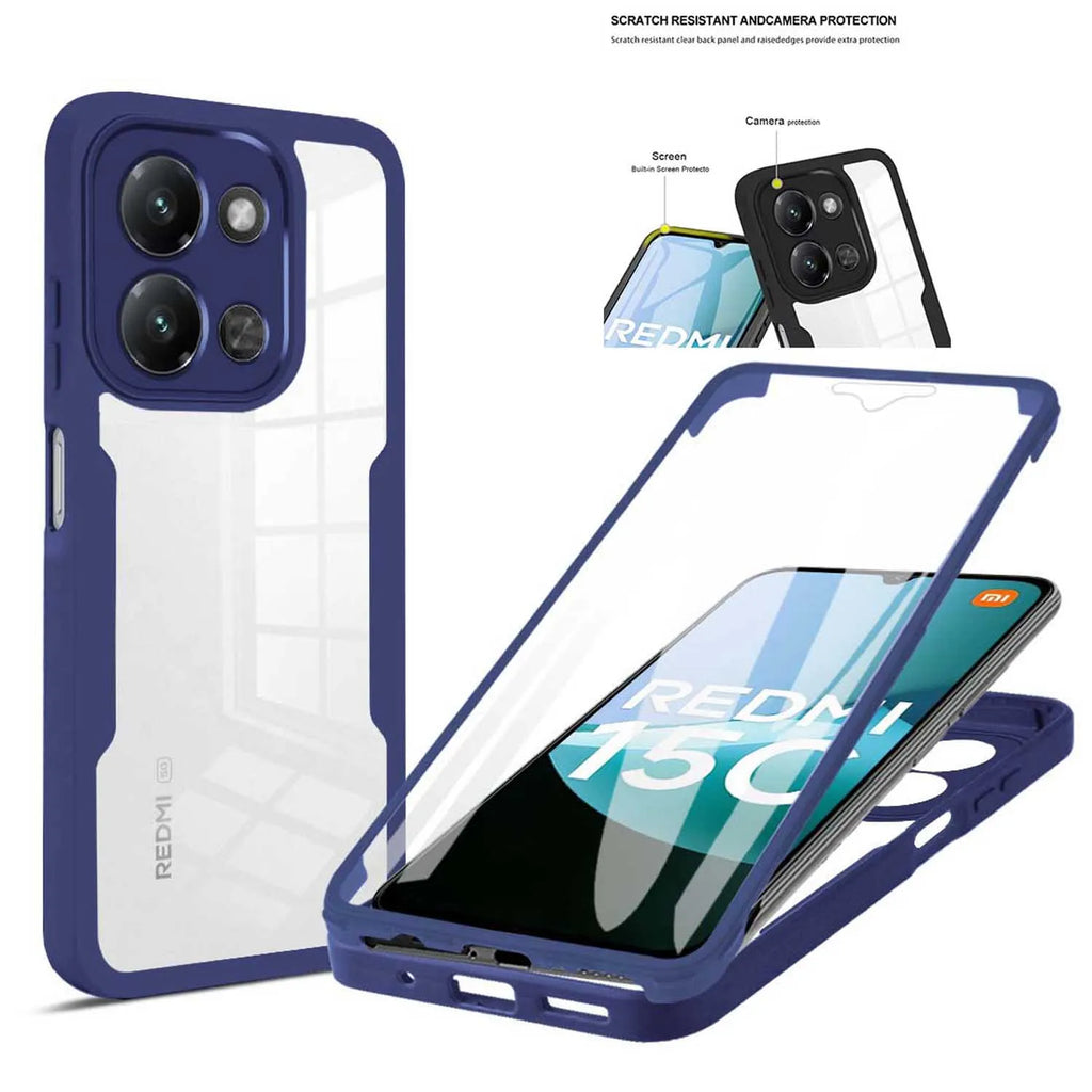 Coque 360° anti-choc Xiaomi Redmi 15C / A5 4G – Protection intégrale enveloppante