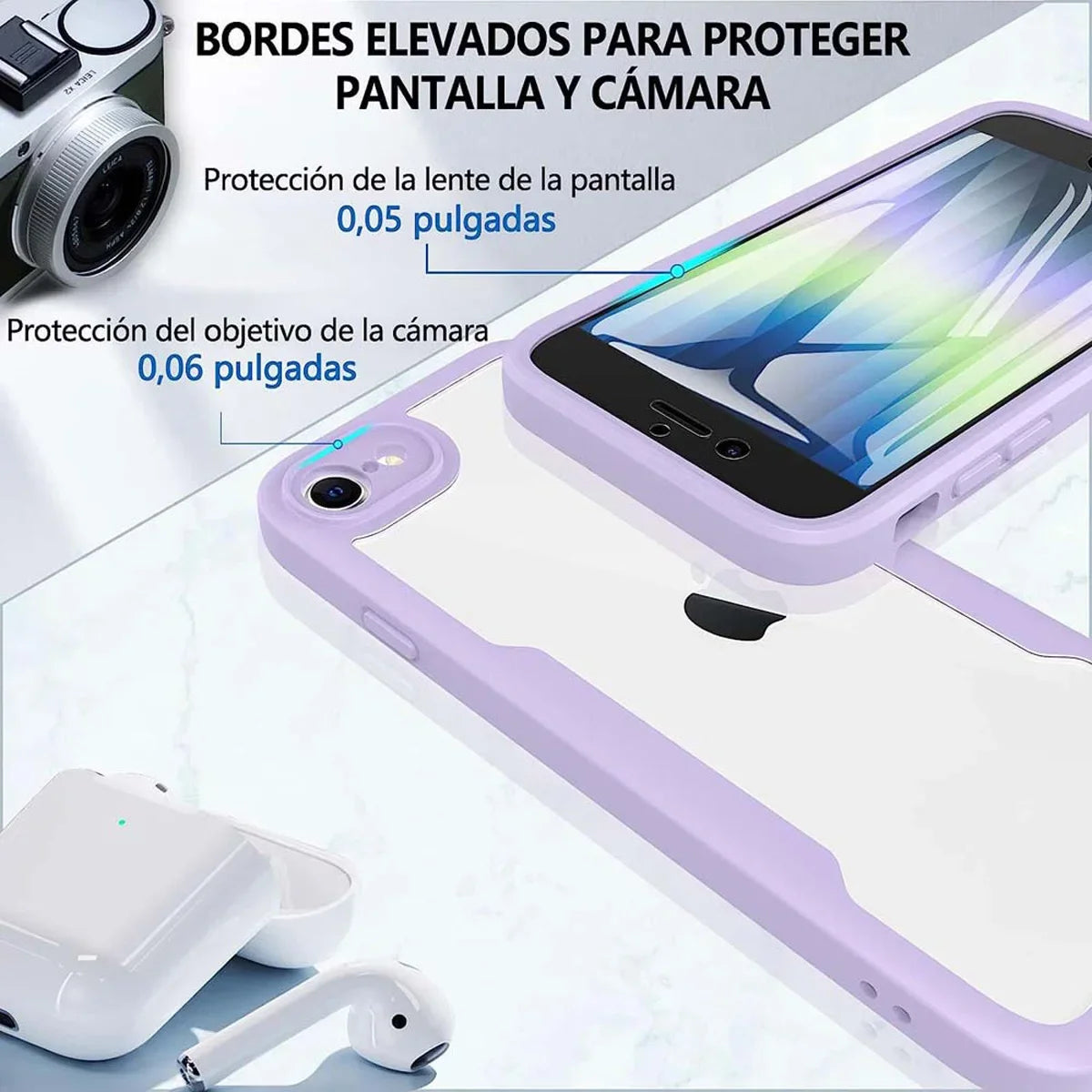 Coque 360° transparente iPhone – Protection intégrale avant/arrière anti-choc