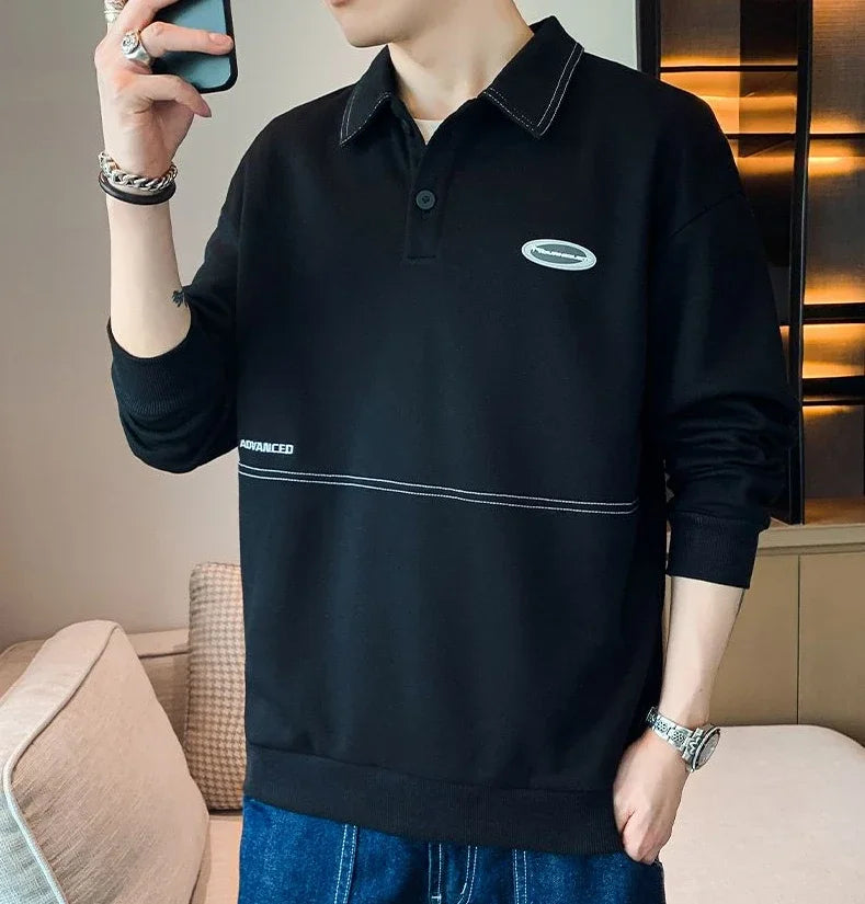Oversize Sweatshirts Polo Baggy Tops Big Size T Shirts for Men Oversized T-shirt Y2k Original Harajuku Fashion Bulk Male Clothes