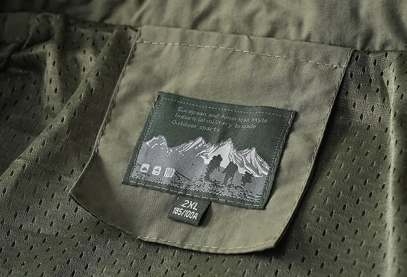 Coupe-Vent Tactique Homme À Capuche — Imperméable Outdoor Militaire