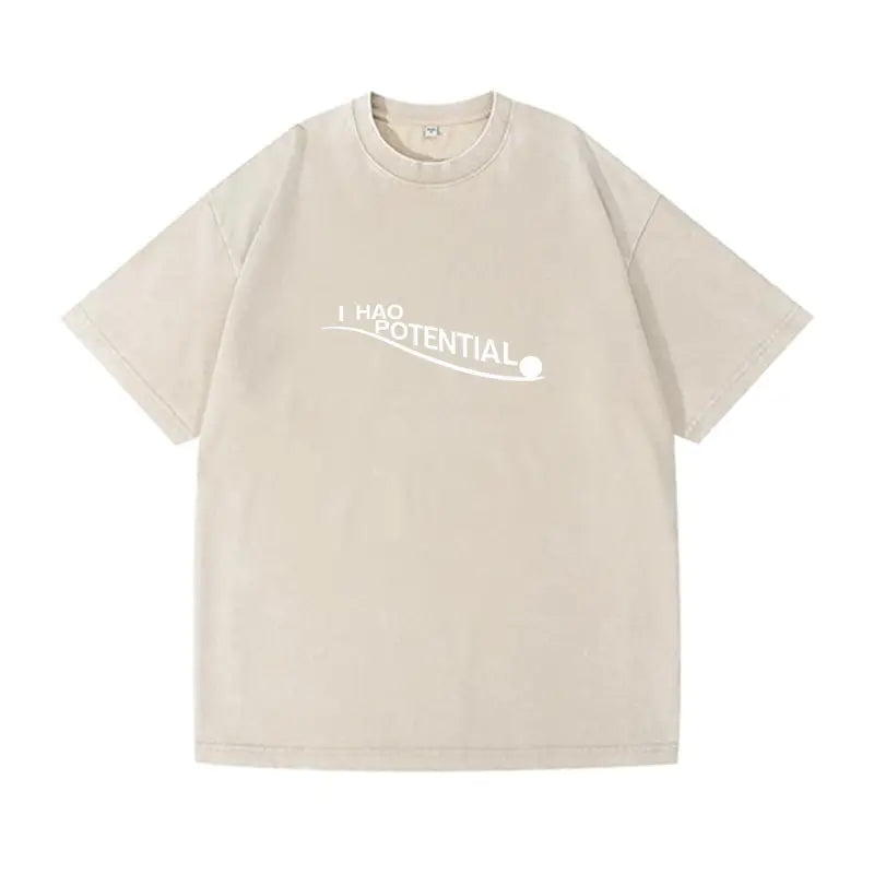 Oversized  Wash T-Shirt I Had Potential Cotton T-Shirts Hip Hop Tee Shirt for Male Beach Funny Pattern Short Sleeve Clothing