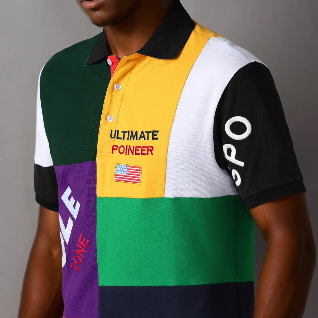 Polo T-Shirt Oversize Homme Grande Taille 7XL — Col Classique à Carreaux 3 Boutons